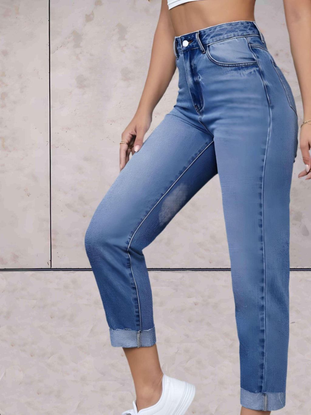 Eline | Estilosos Jeans de Cintura Alta