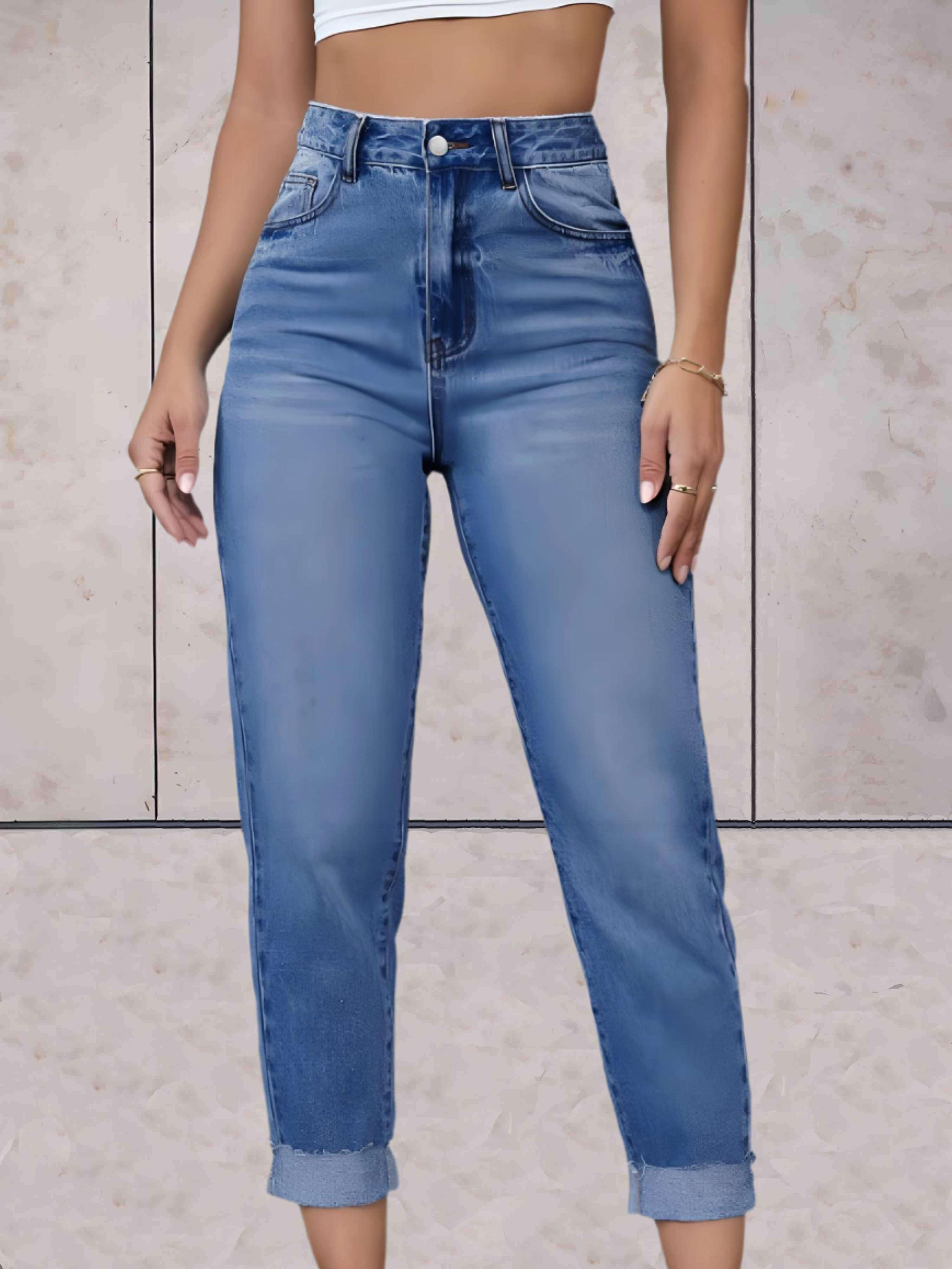 Eline | Estilosos Jeans de Cintura Alta