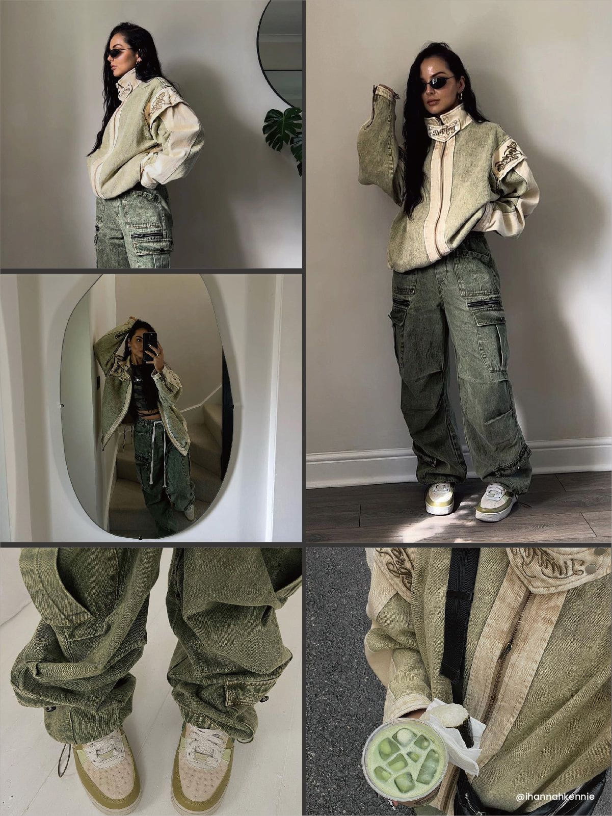 Esmée | Cargo Jeans com Cintura Regulável