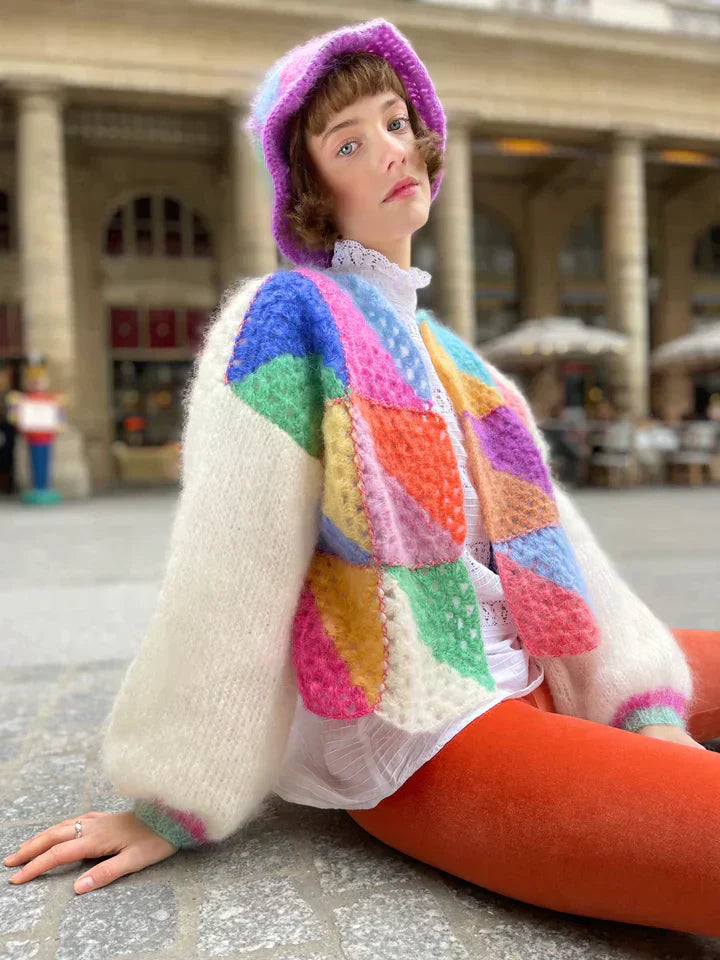 Femke | Suéter de Lã Tricotado em Cores Vibrantes