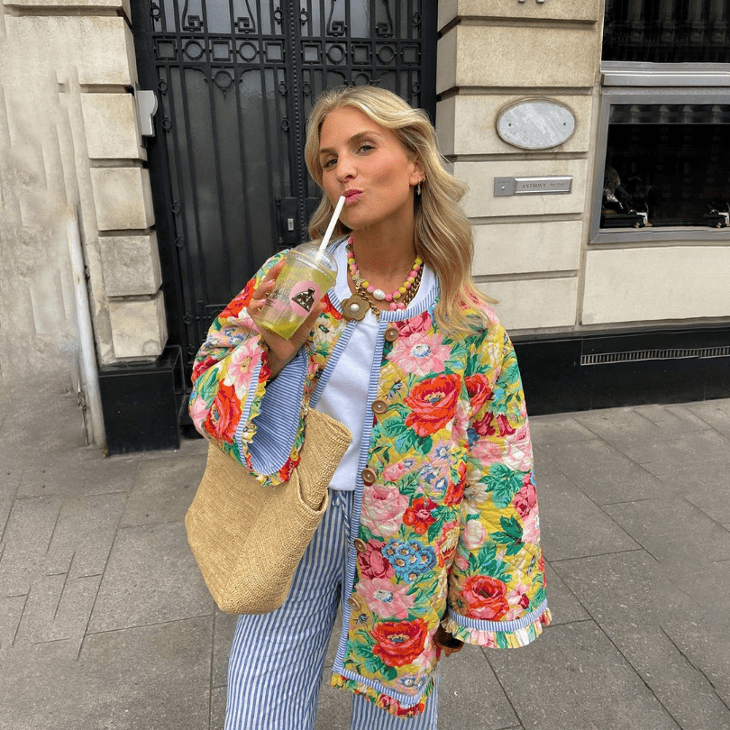 Piso | Elegante Casaco Feminino com Design Floral Confortável e Exclusivo