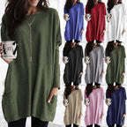 Vestido de Suéter Feminino com Práticos Bolsos