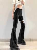 Ilaria | Calças Femininas Slim com Corte Flared
