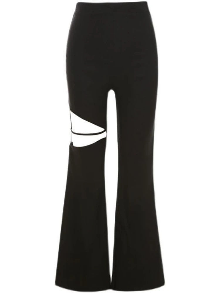 Ilaria | Calças Femininas Slim com Corte Flared