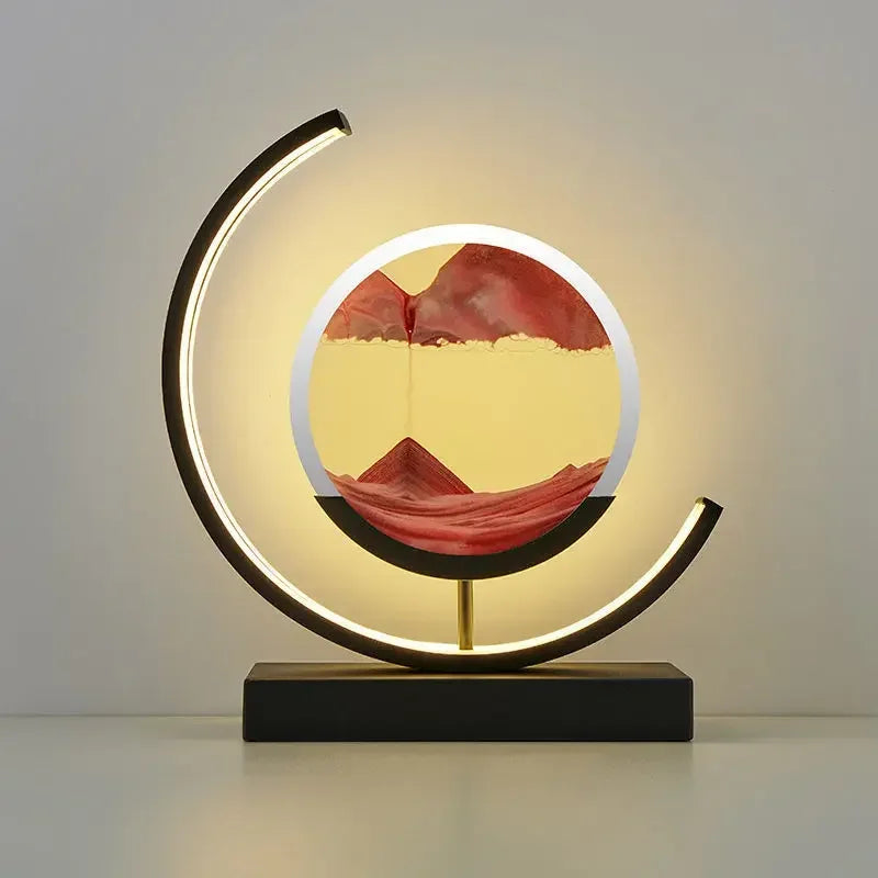 Relógio de Areia Elegante com Iluminação Ambiente