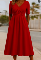 Jasmine | Crossover Midi Dress