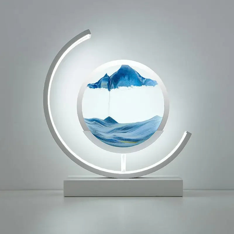 Relógio de Areia Elegante com Iluminação Ambiente