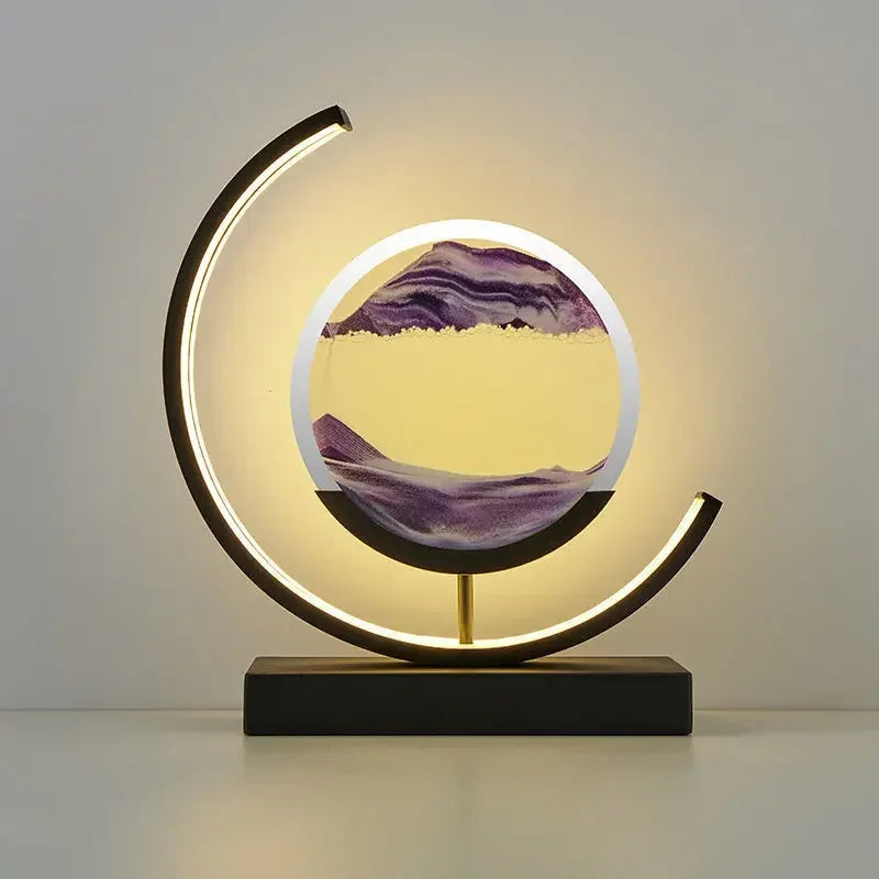 Relógio de Areia Elegante com Iluminação Ambiente