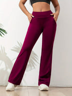 Leggings Flare de Cintura Alta para Mulheres - Estilo Esportivo