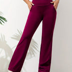 Leggings Flare de Cintura Alta para Mulheres - Estilo Esportivo