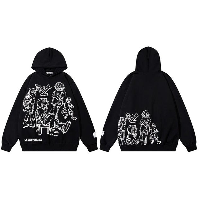 Jaqcues | Hoodie Streetwear com Estampa Gráfica
