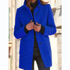 Elegante Casaco Longo de Lã para Mulheres