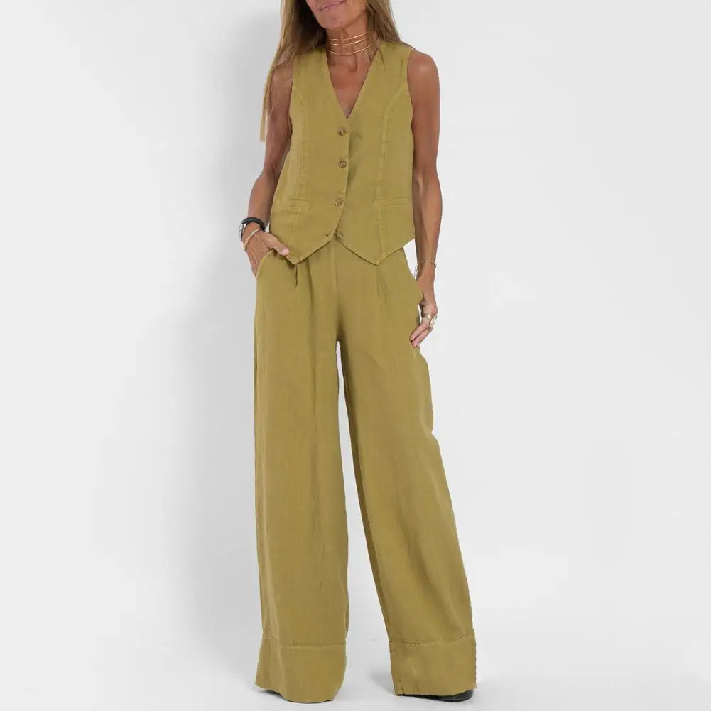 Loïs | Chic Relaxed Set (Cardigan & Pants)