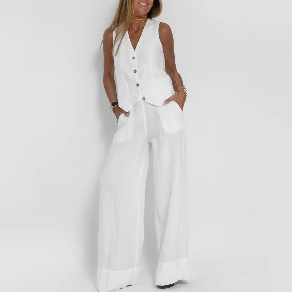 Loïs | Chic Relaxed Set (Cardigan & Pants)