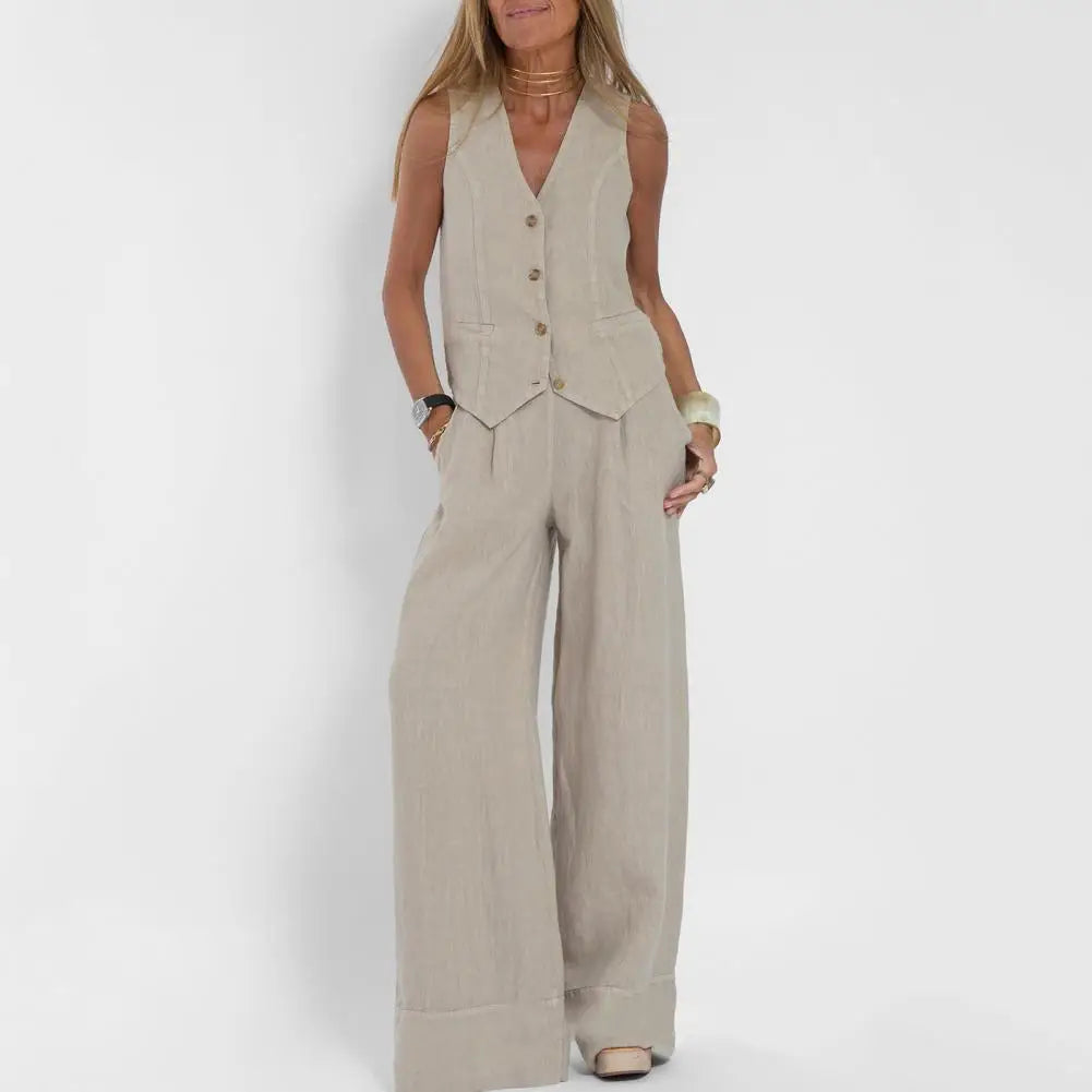 Loïs | Chic Relaxed Set (Cardigan & Pants)