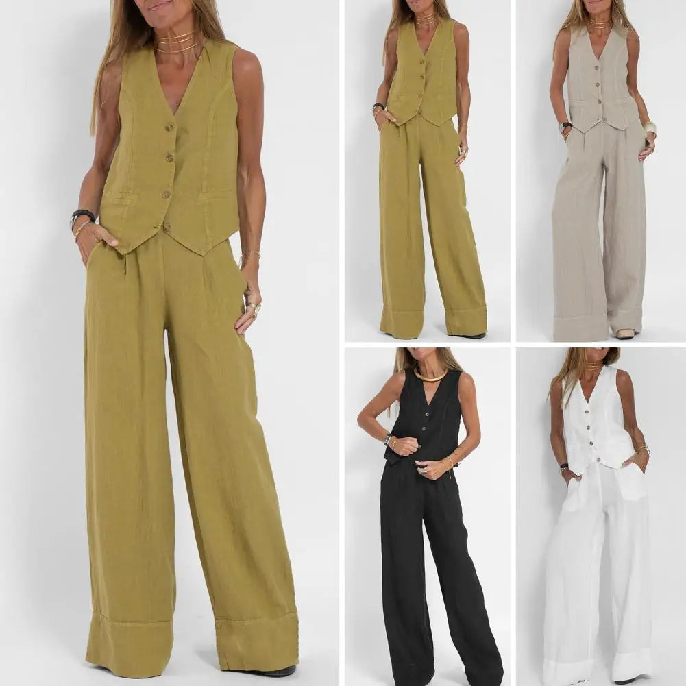 Loïs | Chic Relaxed Set (Cardigan & Pants)