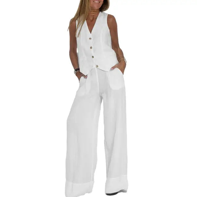 Loïs | Chic Relaxed Set (Cardigan & Pants)
