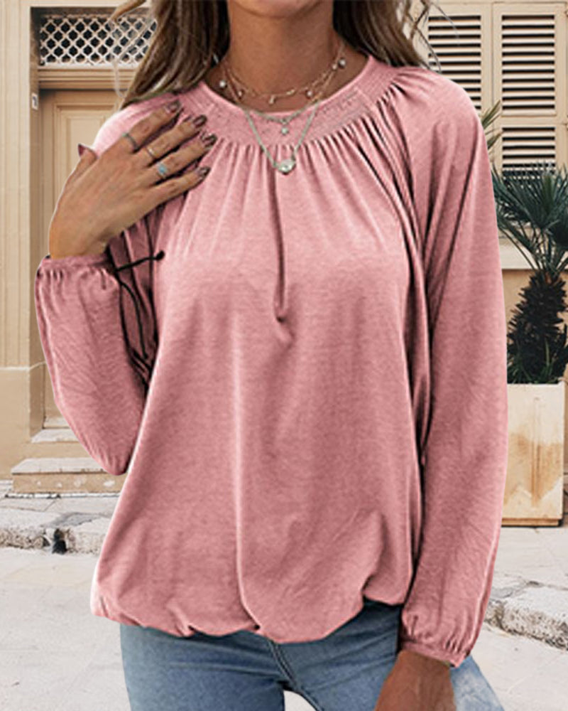 Camiseta Casual de Gola Redonda