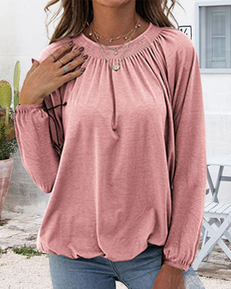 Camiseta Casual de Gola Redonda