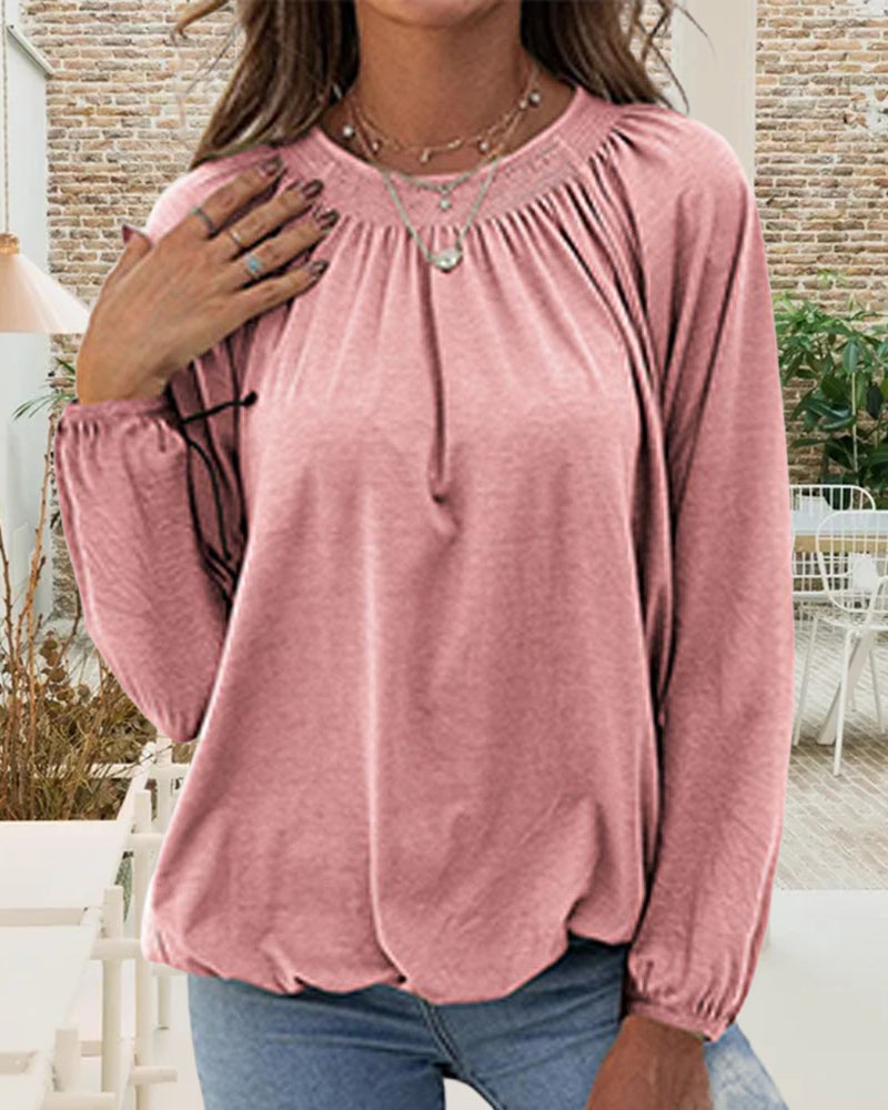 Camiseta Casual de Gola Redonda