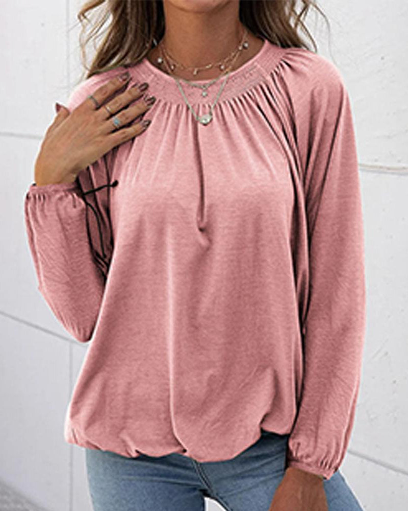 Camiseta Casual de Gola Redonda