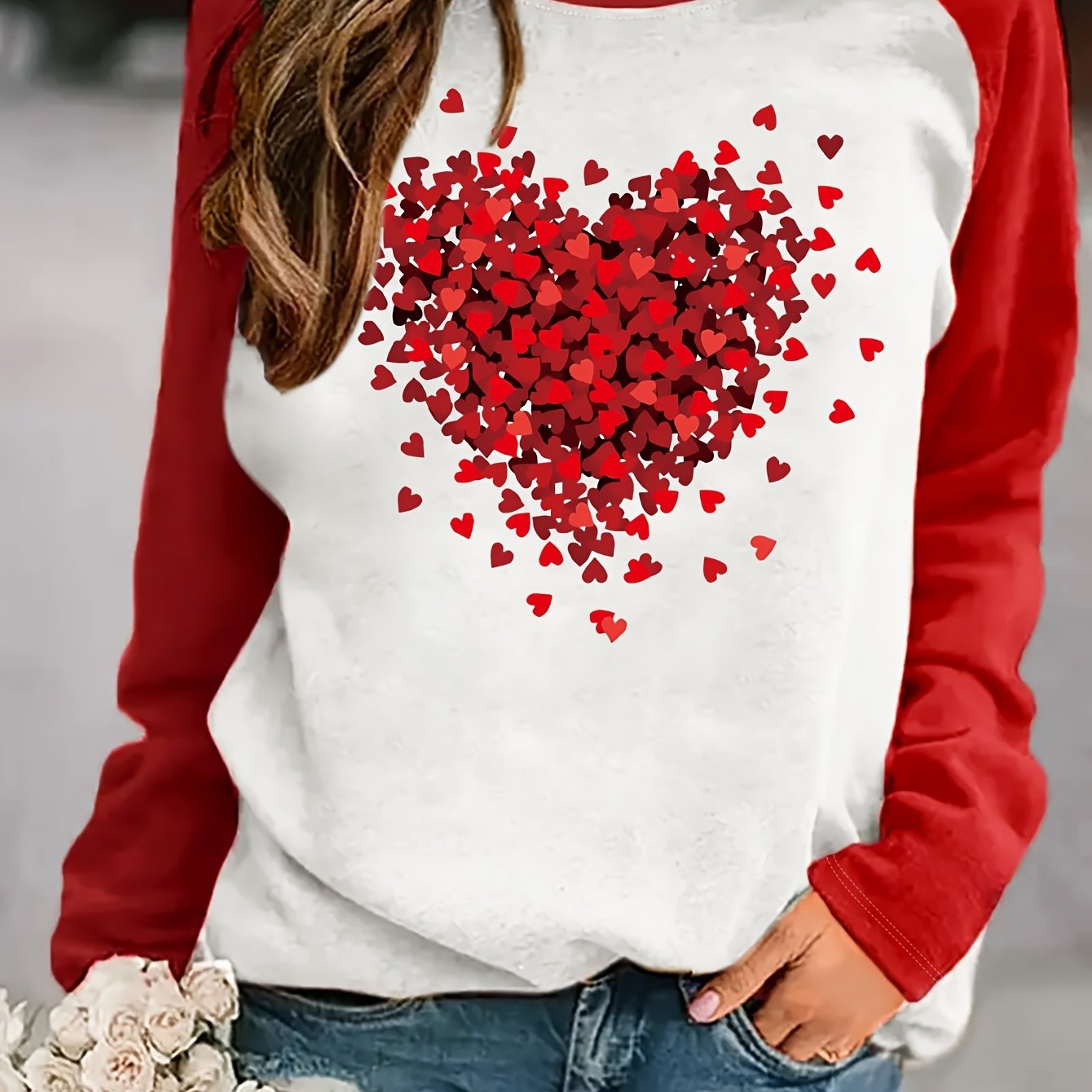 Lotte | Moletom de Gola Redonda com Design de Coração