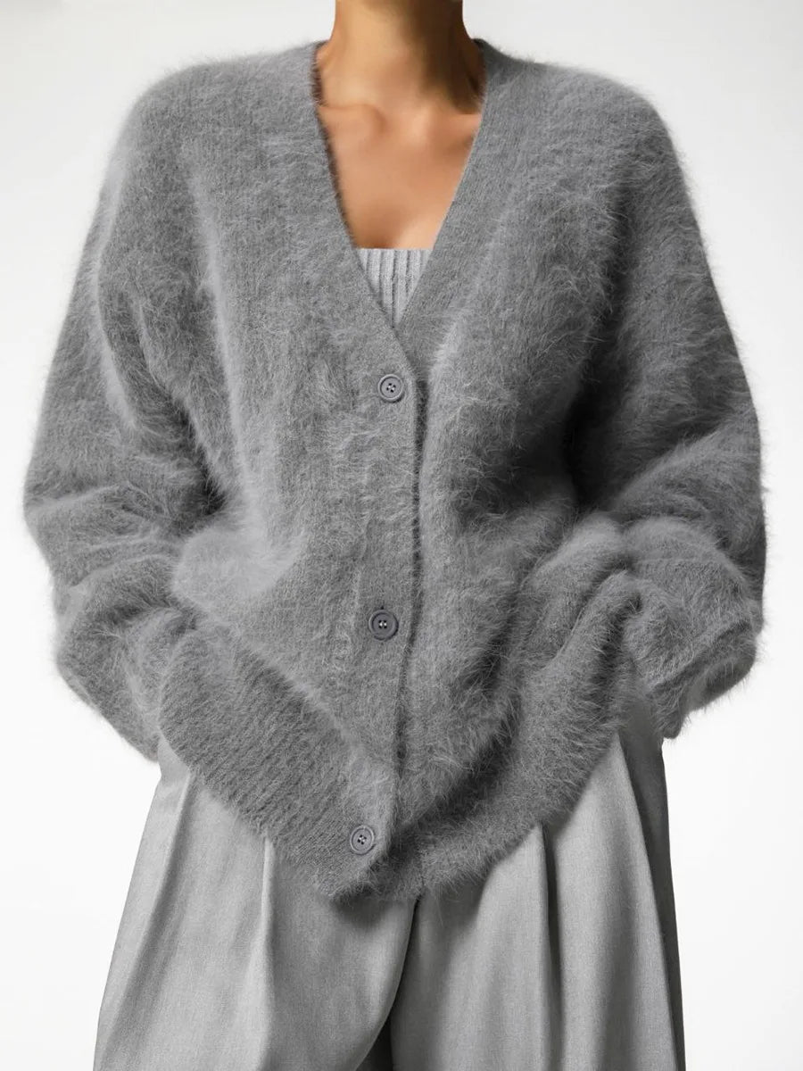 Mila | Confortável Cardigan Feminino de Pelúcia