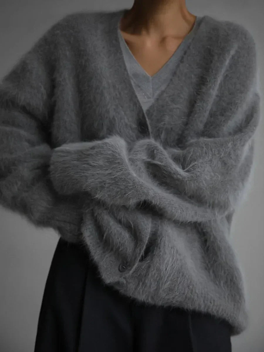 Mila | Confortável Cardigan Feminino de Pelúcia