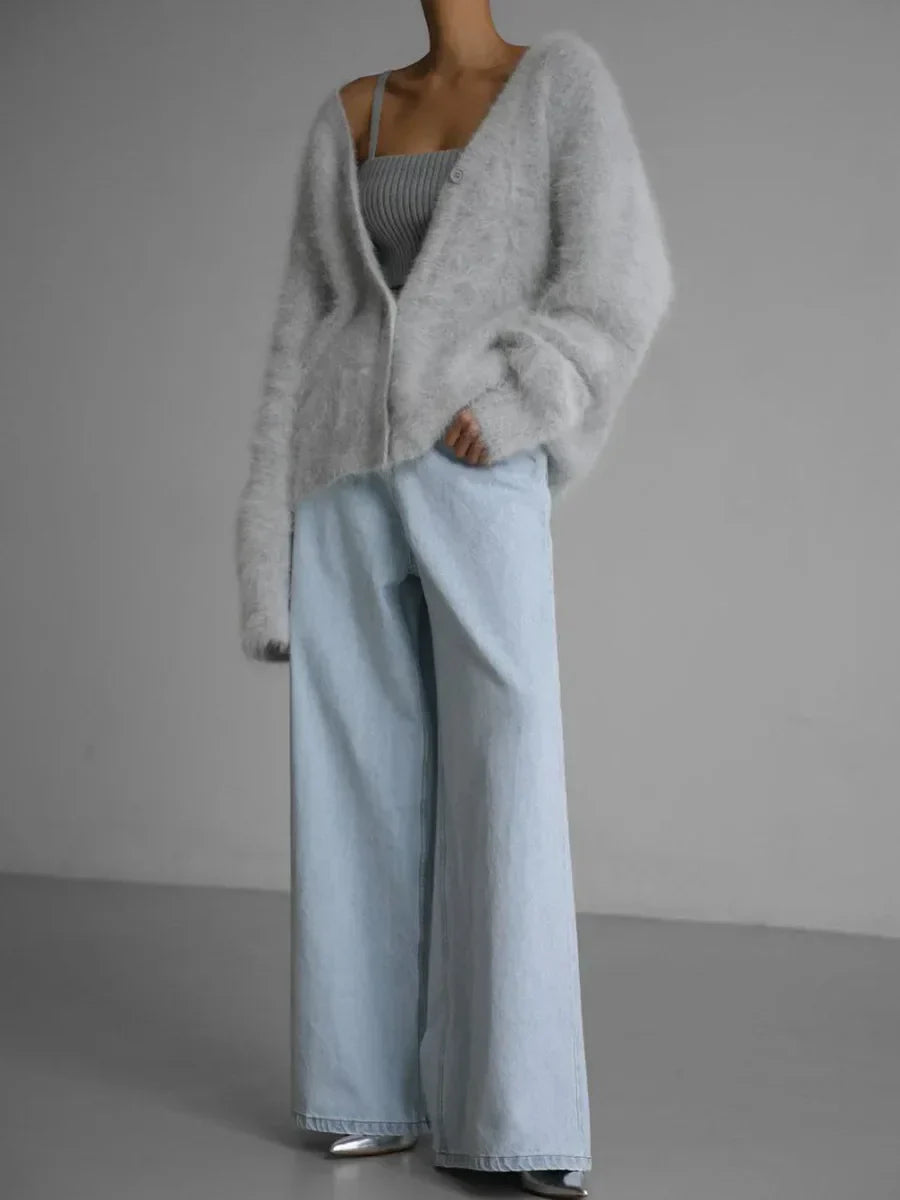Mila | Confortável Cardigan Feminino de Pelúcia