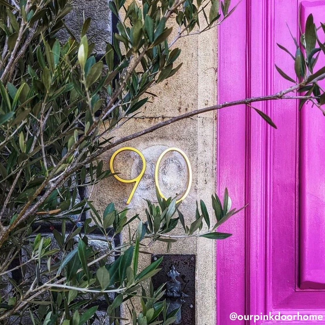 Números de Latão Acetinado para a Casa – Elegância Atemporal