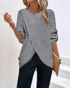 Sandra | Pullover Clássico de Gola Redonda com Abertura Lateral