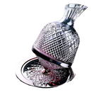 Elegante Decantador de Cristal con Diseño Rotativo