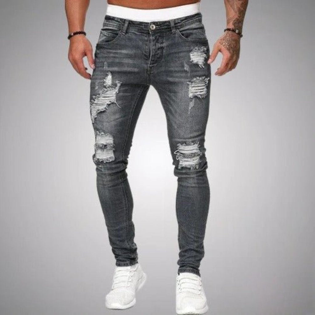Larset | Jeans Rasgados Casuais Masculinos | Super Confortáveis