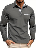 Camisa Polo Masculina de Manga Longa Stefan