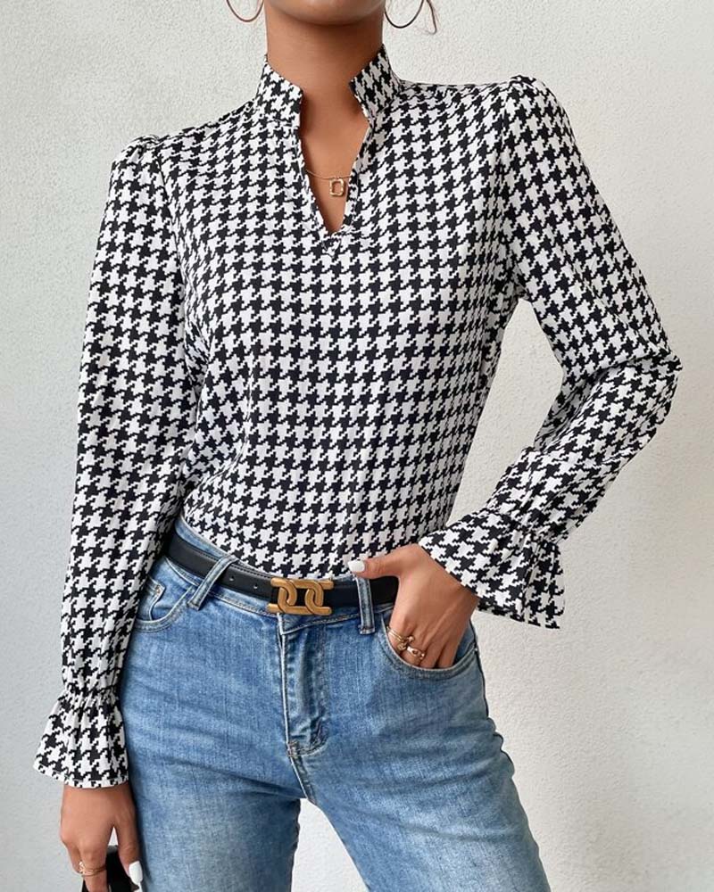 Chic Preto e Branco Top Impresso