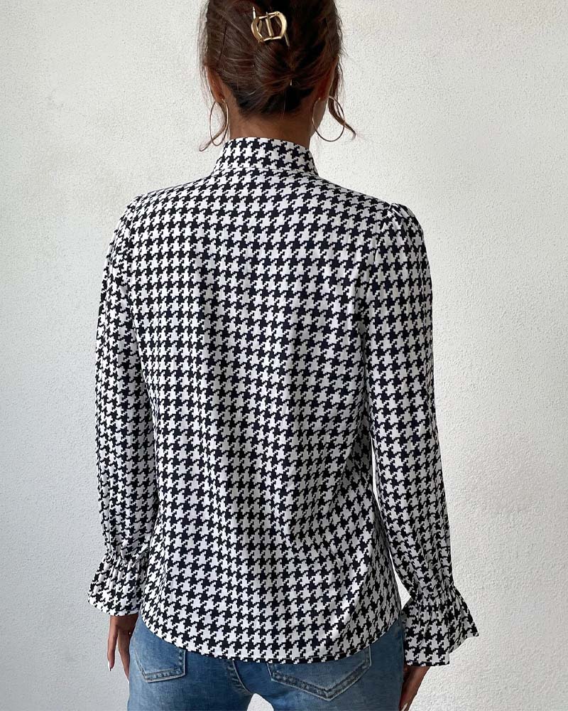 Chic Preto e Branco Top Impresso