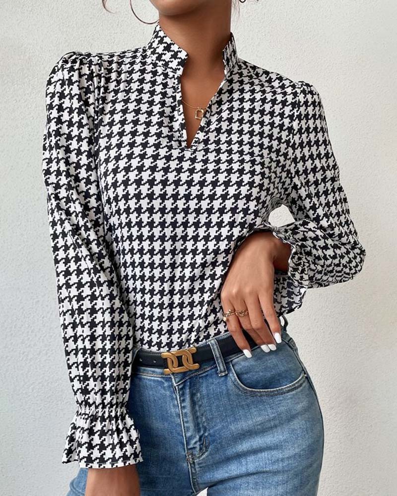 Chic Preto e Branco Top Impresso