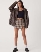 Casaco Oversized Leve de Couro Feminino
