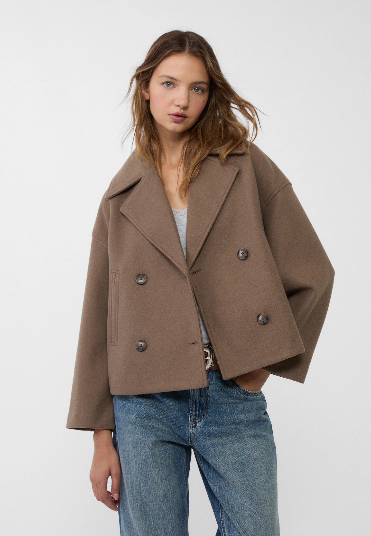 Zoe | Blazer Chic de Dupla Abotoadura Curto