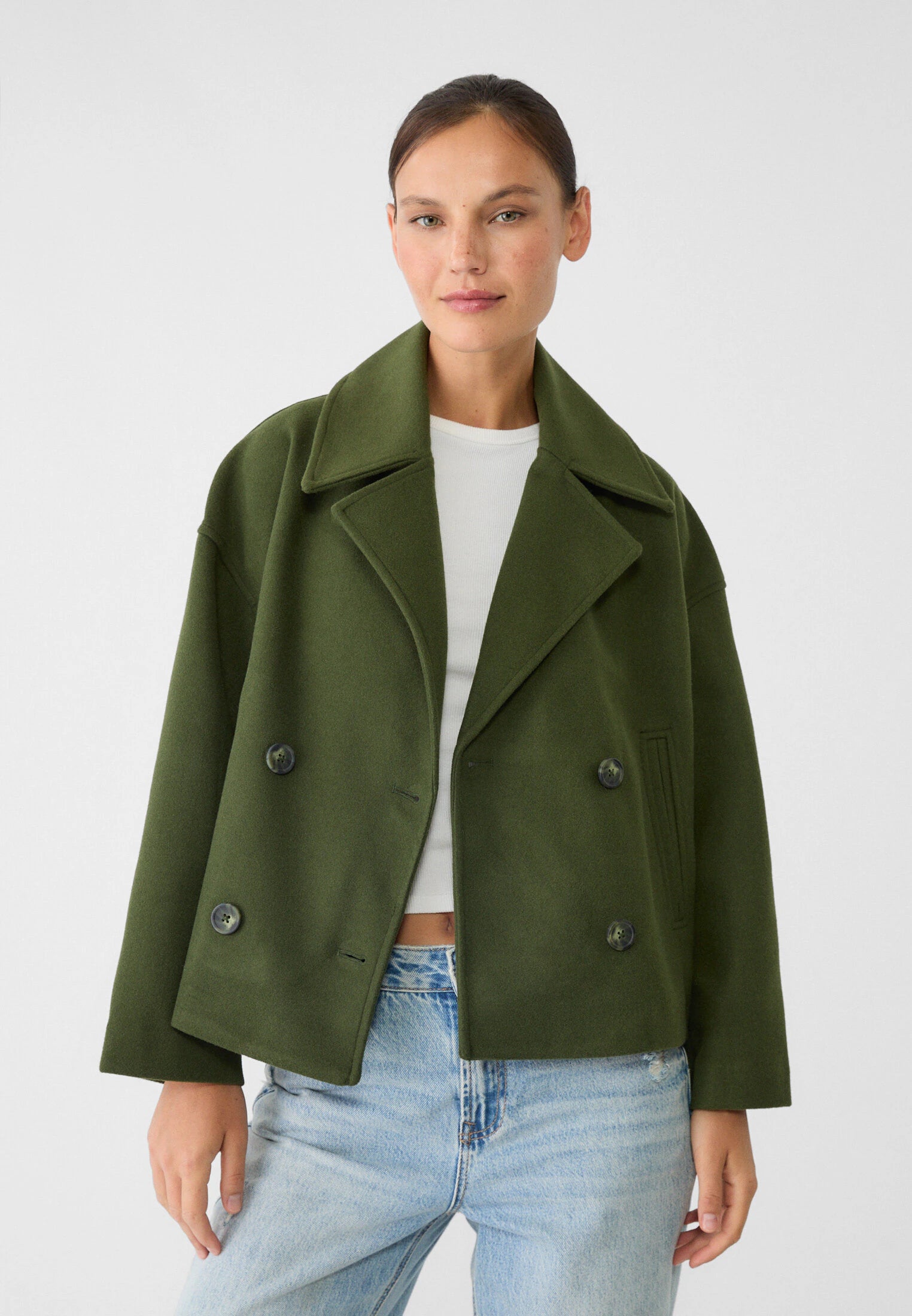 Zoe | Blazer Chic de Dupla Abotoadura Curto