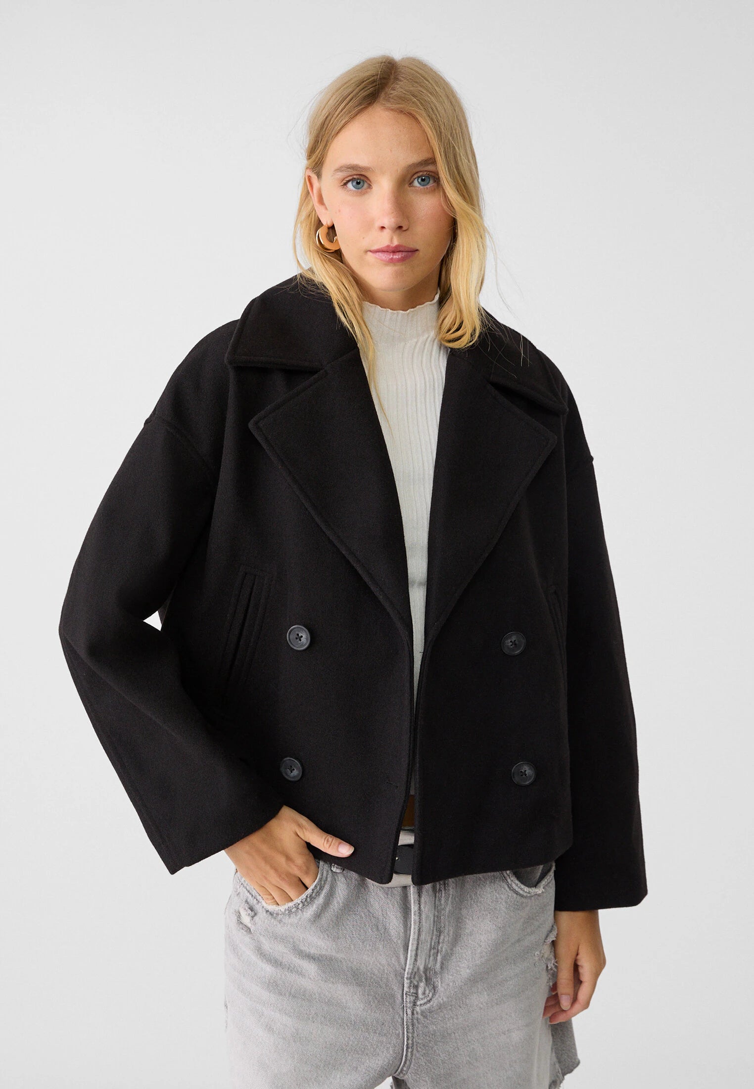 Zoe | Blazer Chic de Dupla Abotoadura Curto